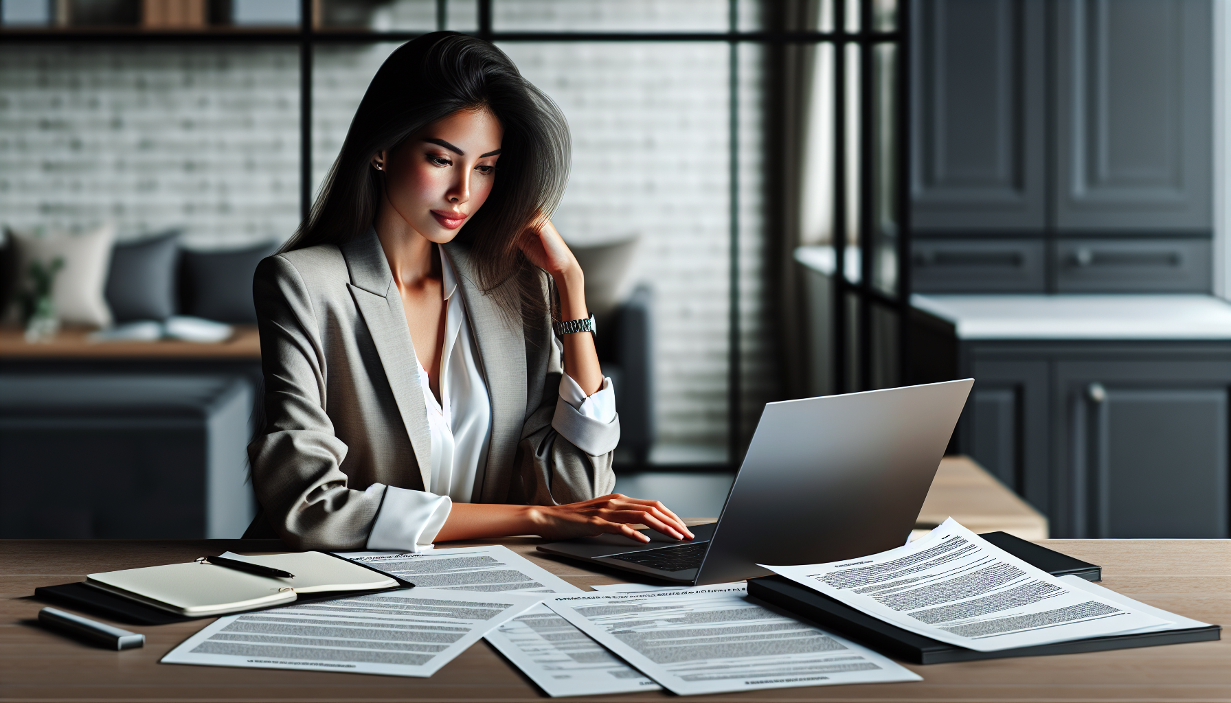 Business owner reviewing council tender documents