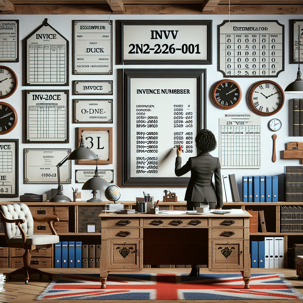 Invoice number formats UK HMRC compliant examples