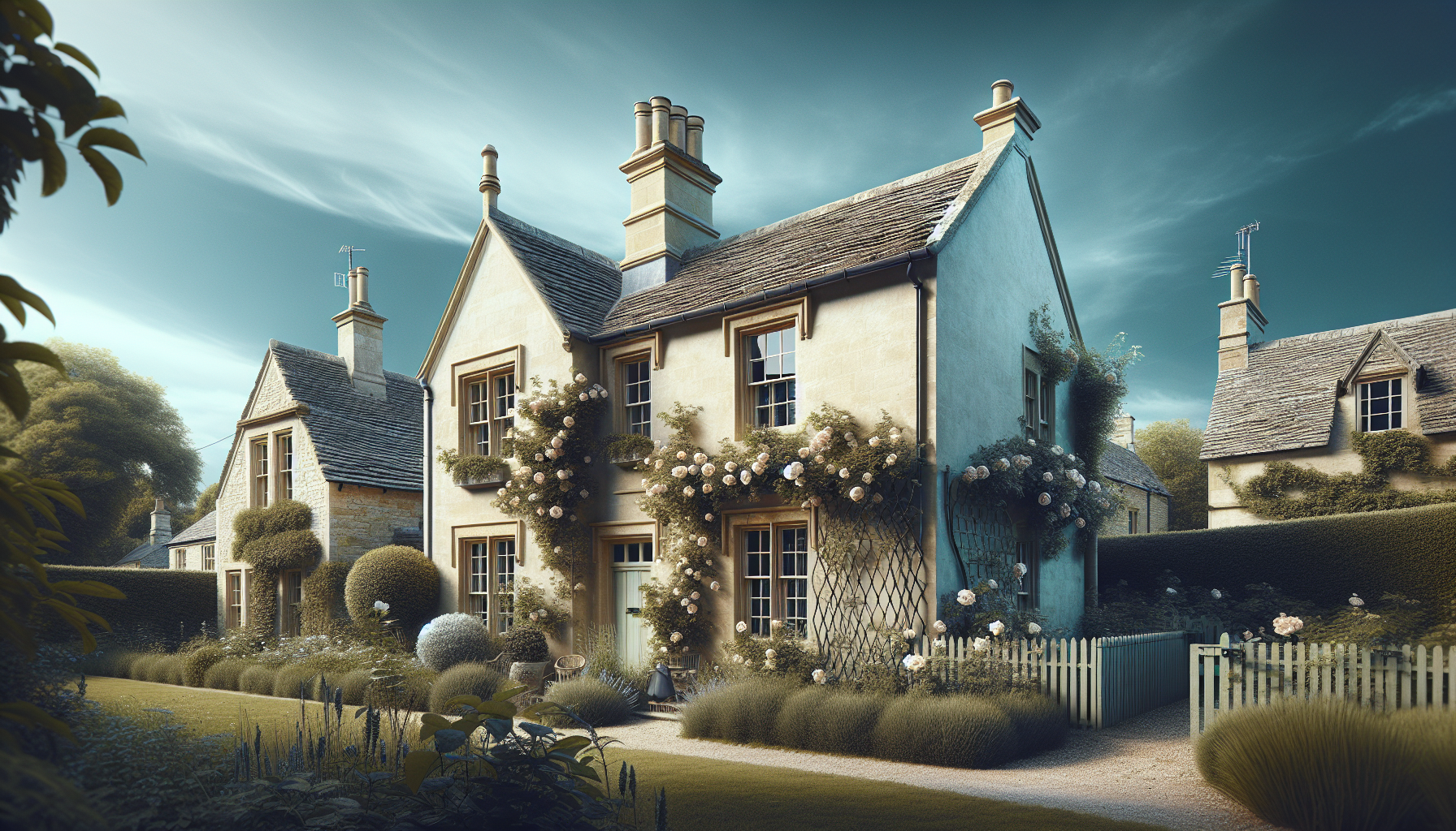 Period cottage with traditional lime render exterior finish